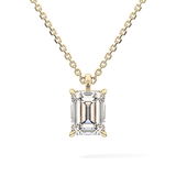 2 CT Emerald Lab-Grown Diamond Solitaire Necklace