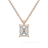 2 CT Emerald Lab-Grown Diamond Solitaire Necklace