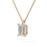 2 CT Emerald Lab-Grown Diamond Solitaire Necklace