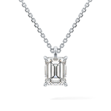 2 CT Emerald Lab-Grown Diamond Solitaire Necklace