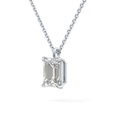 2 CT Emerald Lab-Grown Diamond Solitaire Necklace