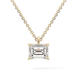 2 CT Emerald Lab-Grown Diamond Solitaire Necklace
