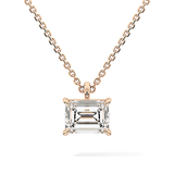 2 CT Emerald Lab-Grown Diamond Solitaire Necklace