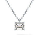 2 CT Emerald Lab-Grown Diamond Solitaire Necklace
