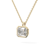 2 CT Emerald Lab-Grown Diamond Solitaire & Bezel Necklace
