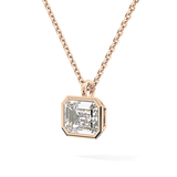 2 CT Emerald Lab-Grown Diamond Solitaire & Bezel Necklace