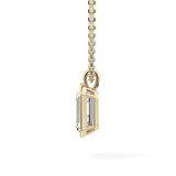 2 CT Emerald Lab-Grown Diamond Solitaire & Bezel Necklace