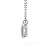 2 CT Emerald Lab-Grown Diamond Solitaire & Bezel Necklace