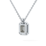 2 CT Emerald Lab-Grown Diamond Solitaire & Bezel Necklace