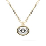 2 CT Oval Lab-Grown Diamond Solitaire & Bezel Necklace