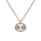 2 CT Oval Lab-Grown Diamond Solitaire & Bezel Necklace