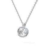 2 CT Oval Lab-Grown Diamond Solitaire & Bezel Necklace