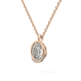 2 CT Oval Lab-Grown Diamond Bezel Necklace