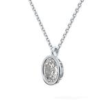 2 CT Oval Lab-Grown Diamond Bezel Necklace