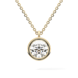 2 CT Round Lab-Grown Diamond Solitaire & Bezel Necklace