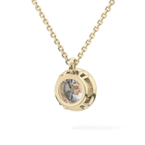2 CT Round Lab-Grown Diamond Solitaire & Bezel Necklace