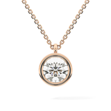 2 CT Round Lab-Grown Diamond Solitaire & Bezel Necklace
