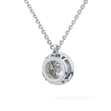 2 CT Round Lab-Grown Diamond Solitaire & Bezel Necklace
