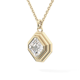 2 CT Asscher Lab-Grown Diamond Solitaire & Bezel Necklace