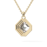 2 CT Asscher Lab-Grown Diamond Solitaire & Bezel Necklace