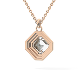 2 CT Asscher Lab-Grown Diamond Solitaire & Bezel Necklace
