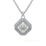 2 CT Asscher Lab-Grown Diamond Solitaire & Bezel Necklace