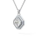2 CT Asscher Lab-Grown Diamond Solitaire & Bezel Necklace