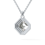 2 CT Asscher Lab-Grown Diamond Solitaire & Bezel Necklace