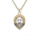 2 CT Pear Lab-Grown Diamond Solitaire & Bezel Necklace