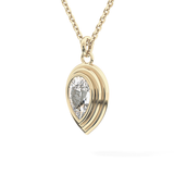2 CT Pear Lab-Grown Diamond Solitaire & Bezel Necklace