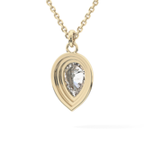2 CT Pear Lab-Grown Diamond Solitaire & Bezel Necklace