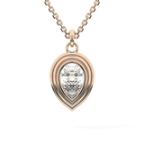 2 CT Pear Lab-Grown Diamond Solitaire & Bezel Necklace