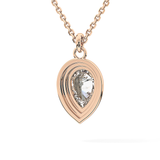 2 CT Pear Lab-Grown Diamond Solitaire & Bezel Necklace