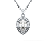 2 CT Pear Lab-Grown Diamond Solitaire & Bezel Necklace
