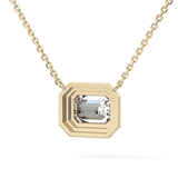 2 CT Emerald Lab-Grown Diamond Solitaire & Bezel Necklace