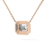 2 CT Emerald Lab-Grown Diamond Solitaire & Bezel Necklace
