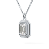 2 CT Emerald Lab-Grown Diamond Solitaire & Bezel Necklace