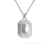 2 CT Emerald Lab-Grown Diamond Solitaire & Bezel Necklace