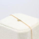 0.14 CT Round Shape Moissanite Necklace with Minimalist 4