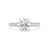 Round Pave Lab Grown Diamond Engagement Ring