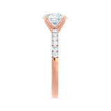 Round Pave Lab Grown Diamond Engagement Ring