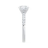 Round Pave Lab Grown Diamond Engagement Ring