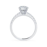 Round Pave Lab Grown Diamond Engagement Ring