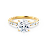 Round Pave Lab Grown Diamond Engagement Ring