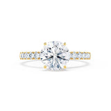 Round Pave Lab Grown Diamond Engagement Ring