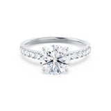 Round Pave Lab Grown Diamond Engagement Ring