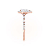 Pear Halo & Pave Lab Grown Diamond Engagement Ring