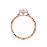 Pear Halo & Pave Lab Grown Diamond Engagement Ring