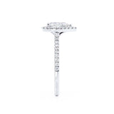 Pear Halo & Pave Lab Grown Diamond Engagement Ring