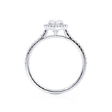 Pear Halo & Pave Lab Grown Diamond Engagement Ring